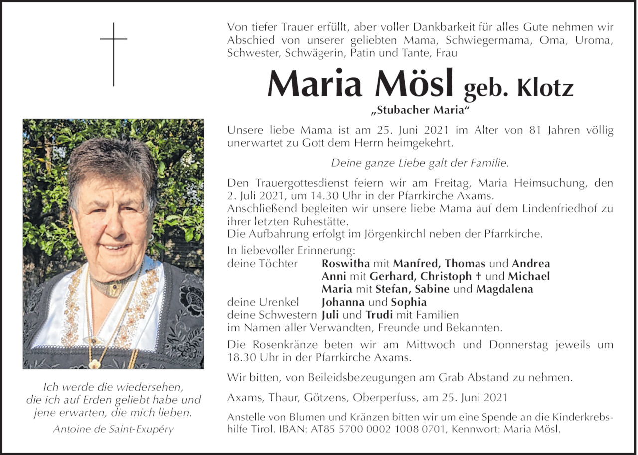 Maria Mösl Bild