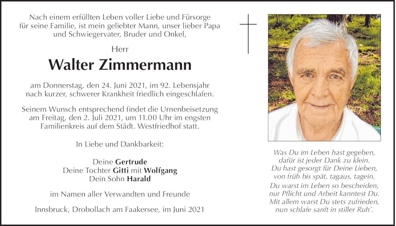 Walter  Zimmermann Bild