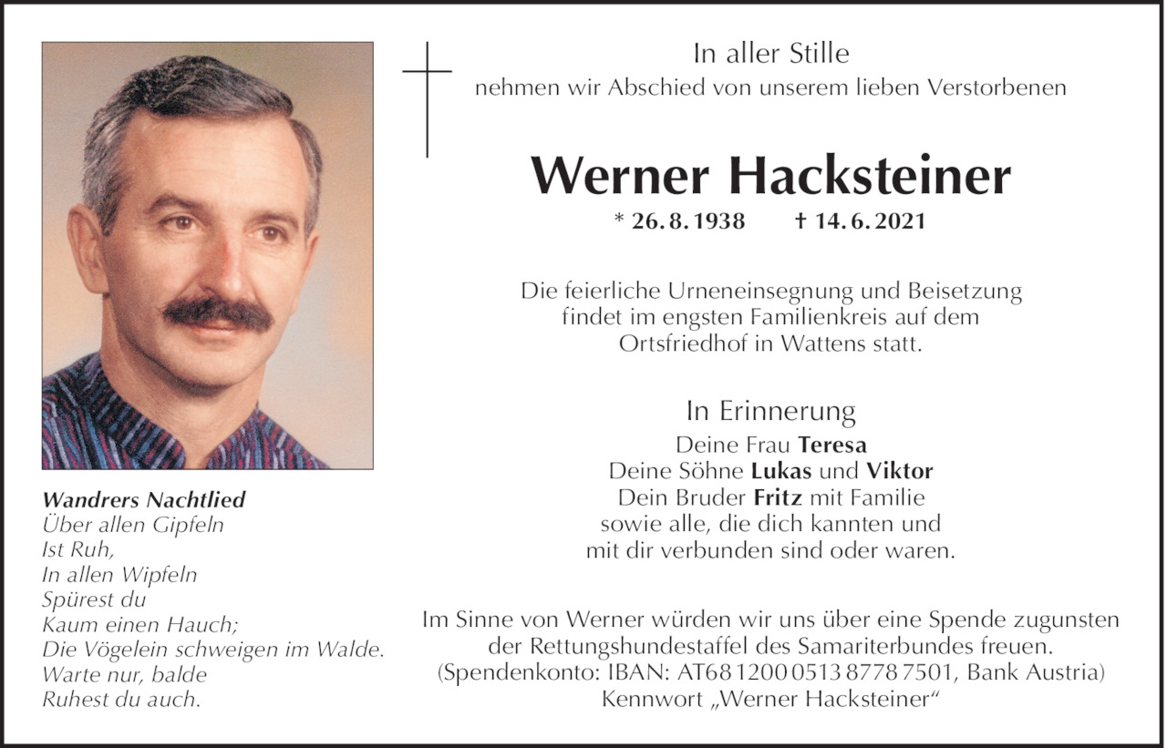 Werner Hacksteiner Bild