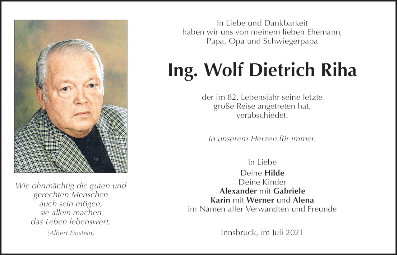 Wolf Dietrich  Riha  Bild