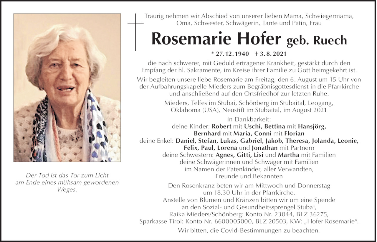 Rosemarie Hofer Bild