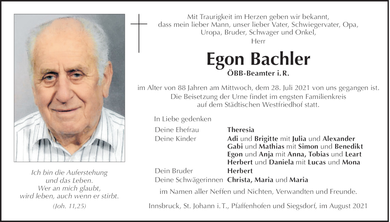 Egon Bachler Bild