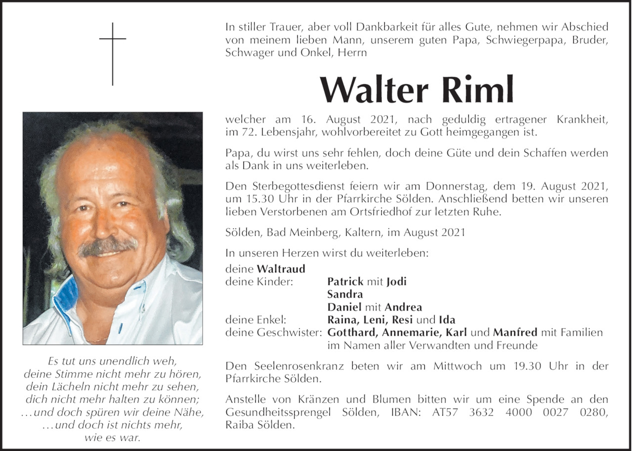Walter Riml Bild