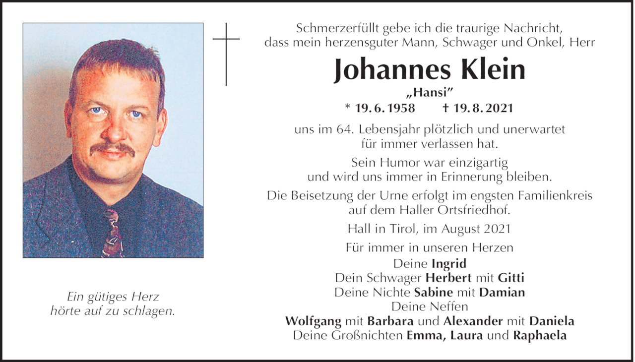 Johannes Klein Bild