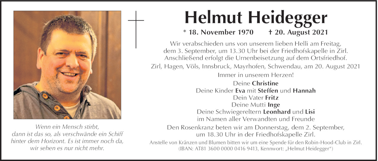 Helmut Heidegger Bild