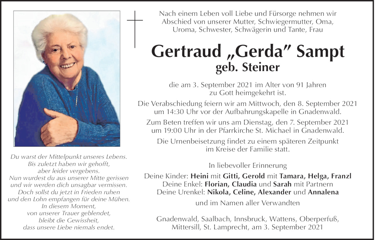 Gertraud Sampt Bild