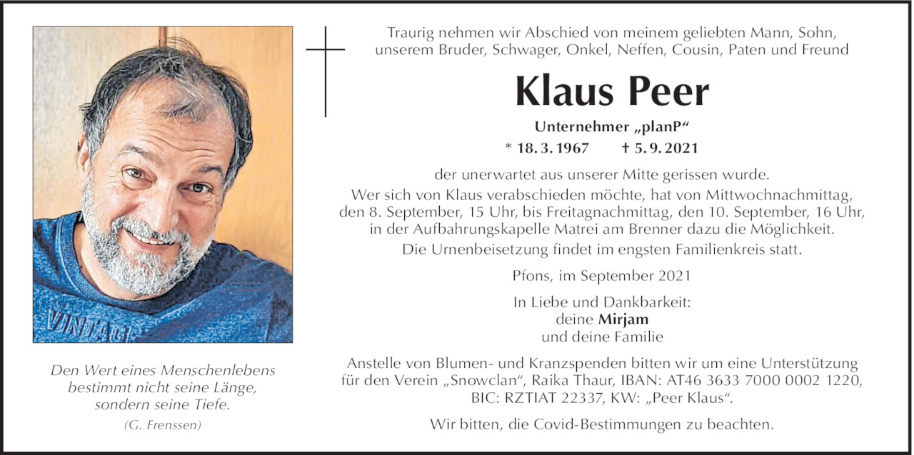 Klaus Peer  Bild