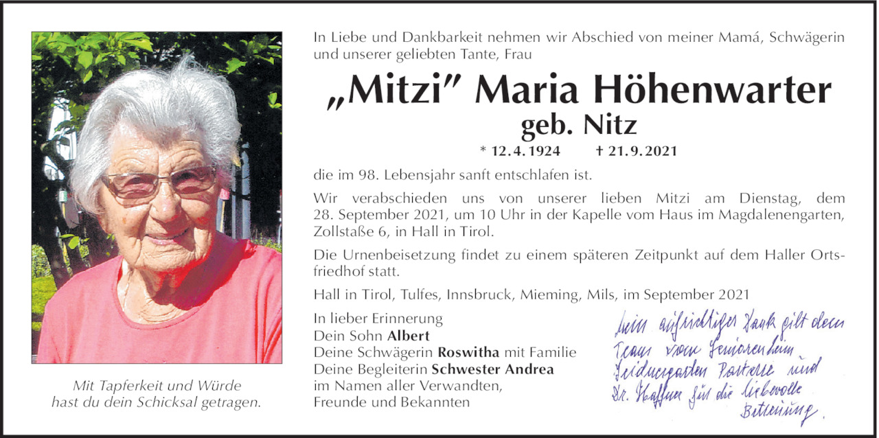 Maria Höhenwarter Bild