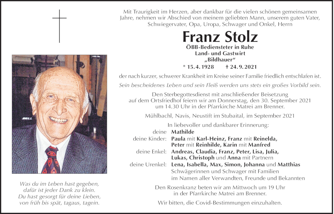 Franz Stolz  Bild