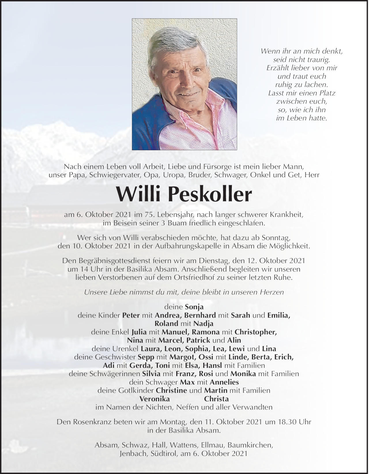 Willi Peskoller Bild
