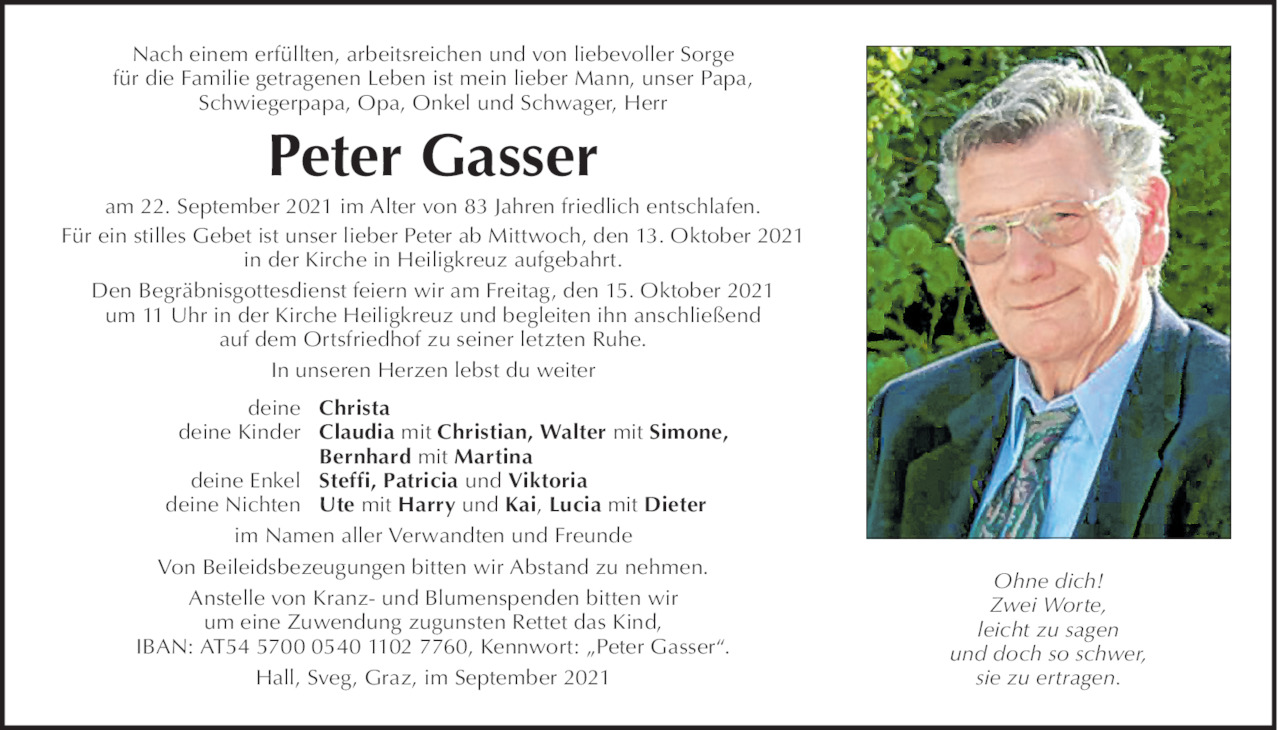 Peter Gasser  Bild