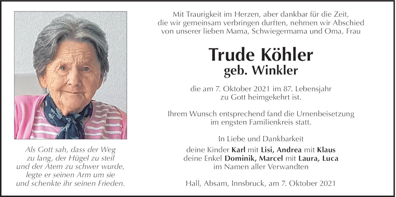 Trude Köhler Bild