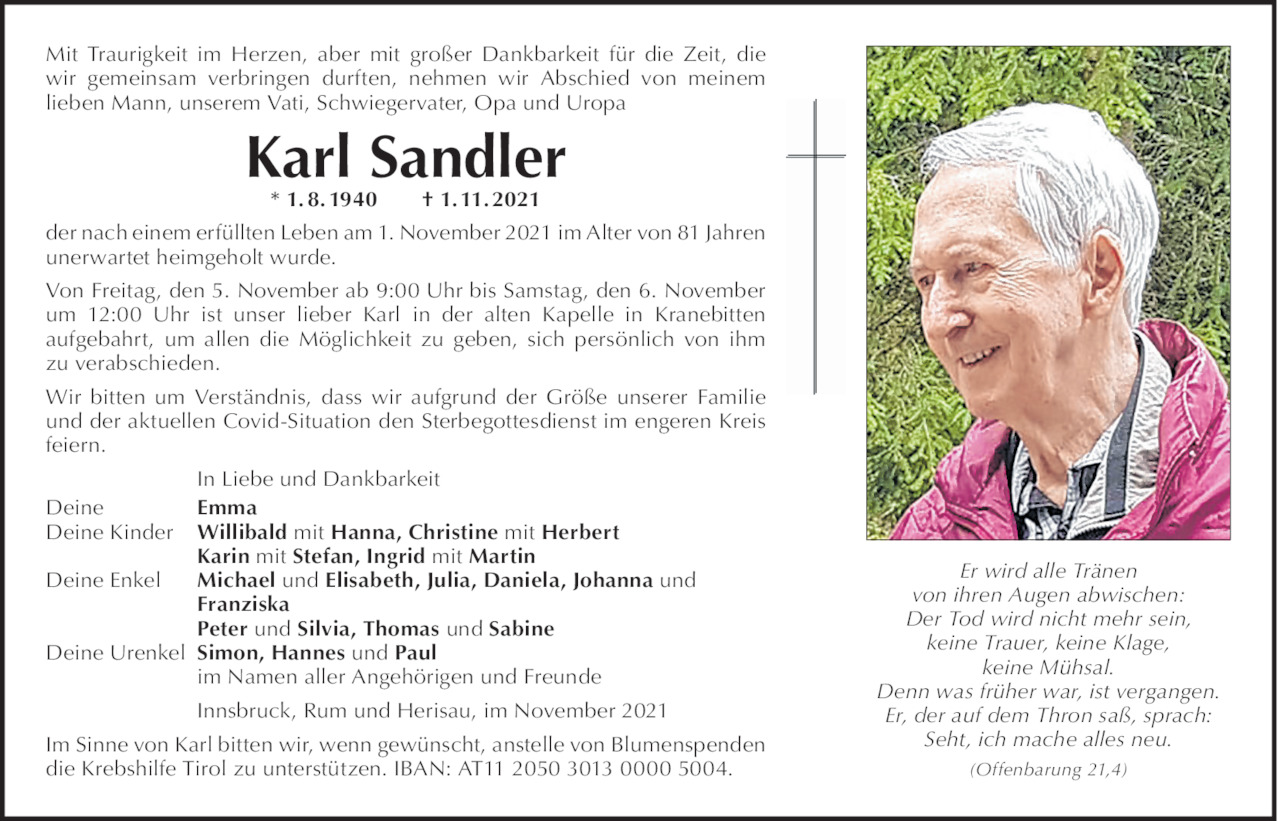 Karl Sandler Bild