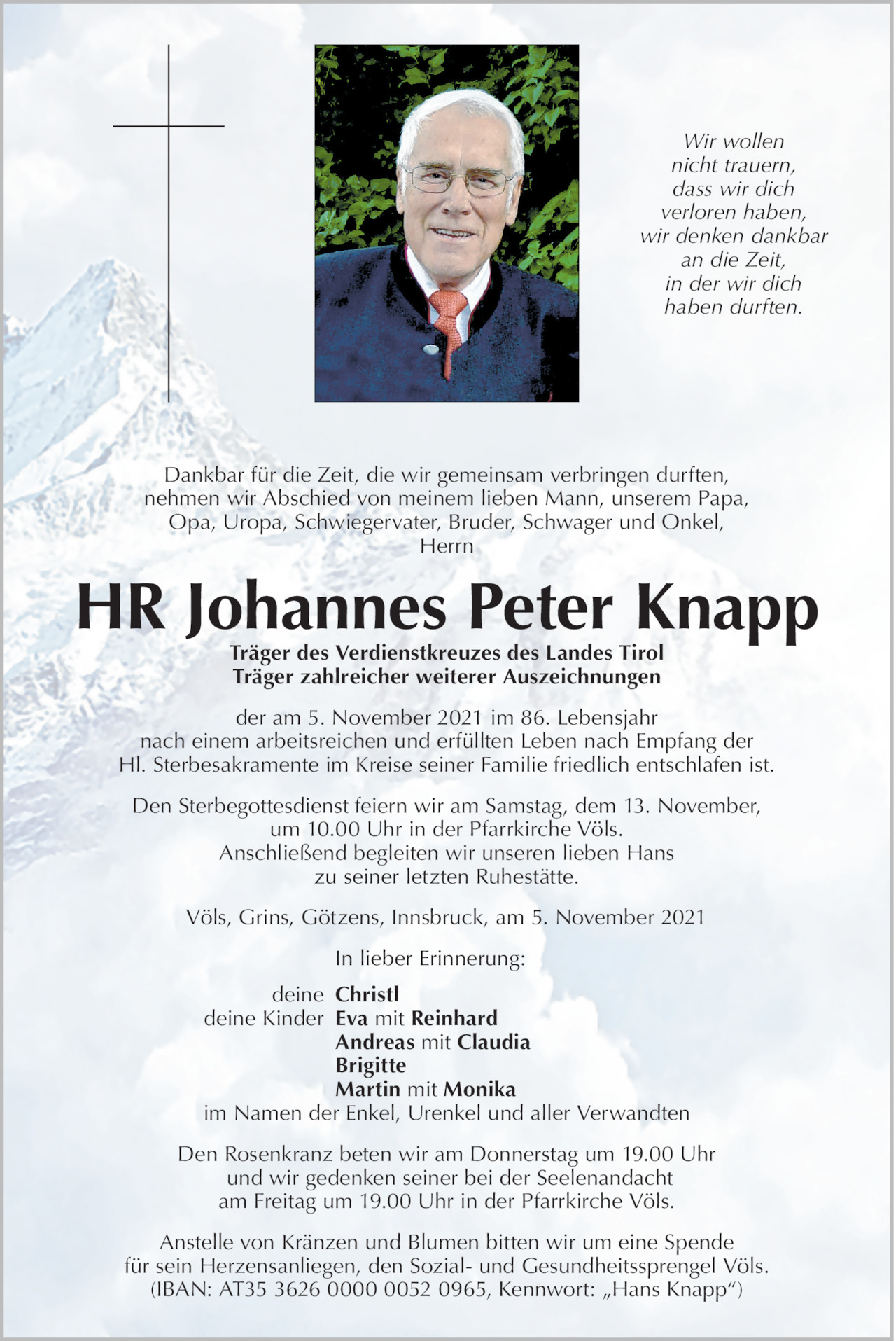 Johannes Peter Knapp Bild