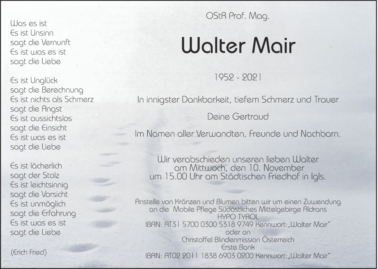 Walter Mair Bild