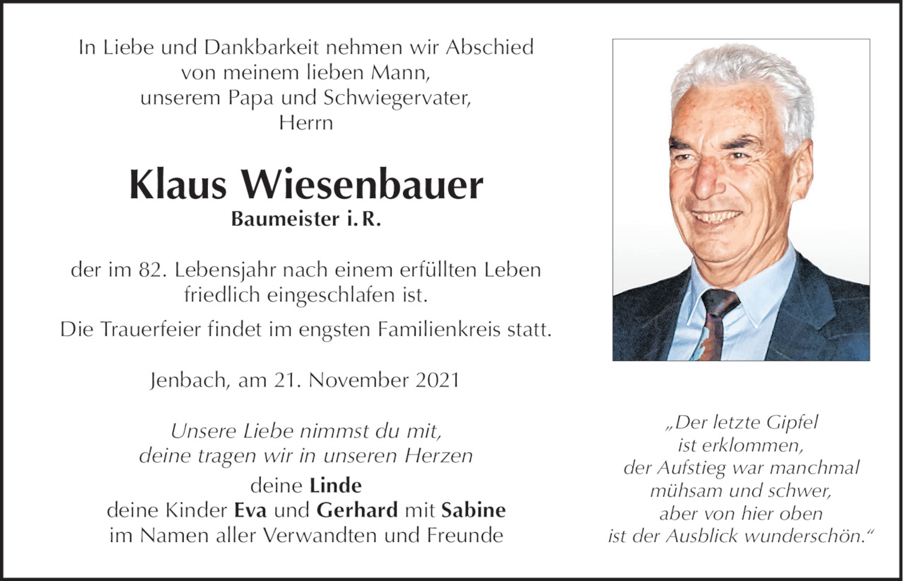 Klaus Wiesenbauer Bild