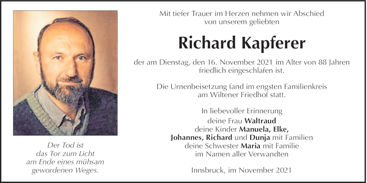 Richard Kapferer Bild