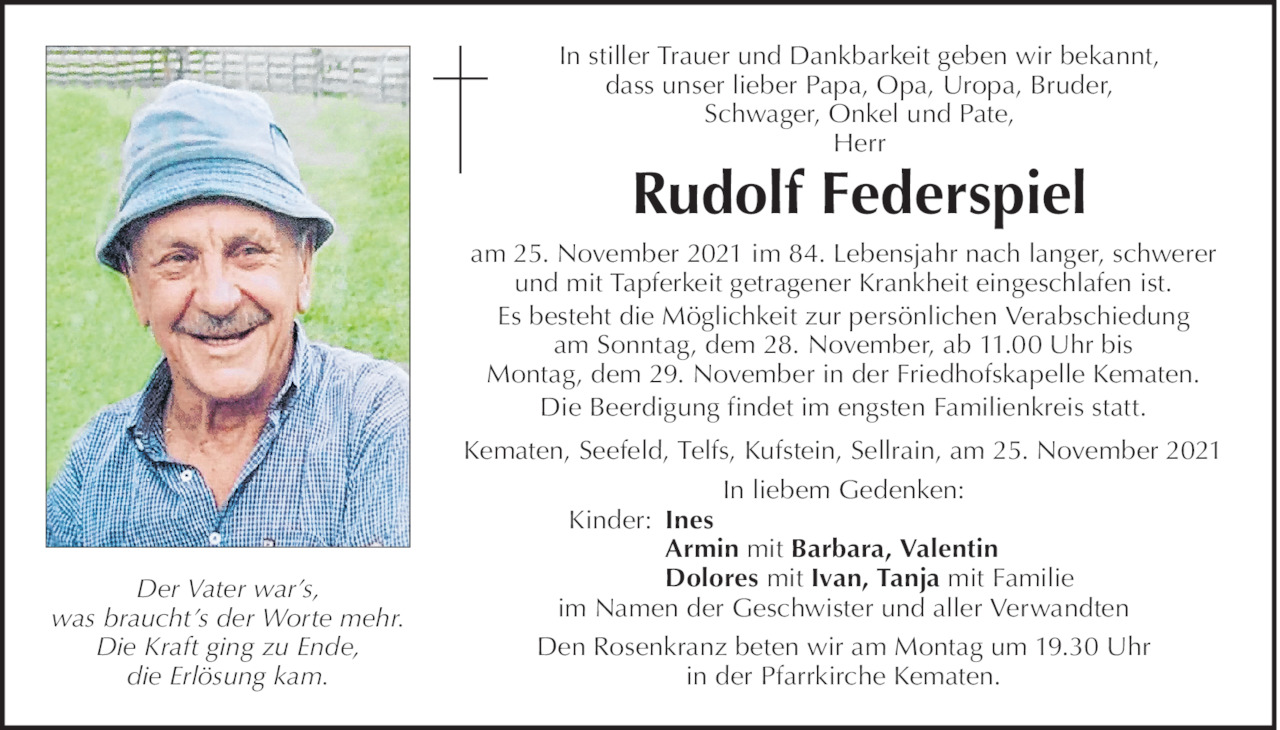 Rudolf Federspiel Bild