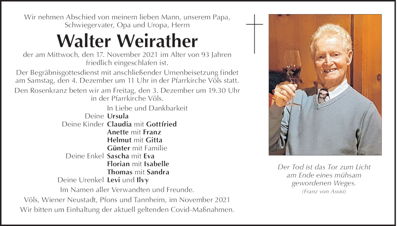 Walter Weirather Bild