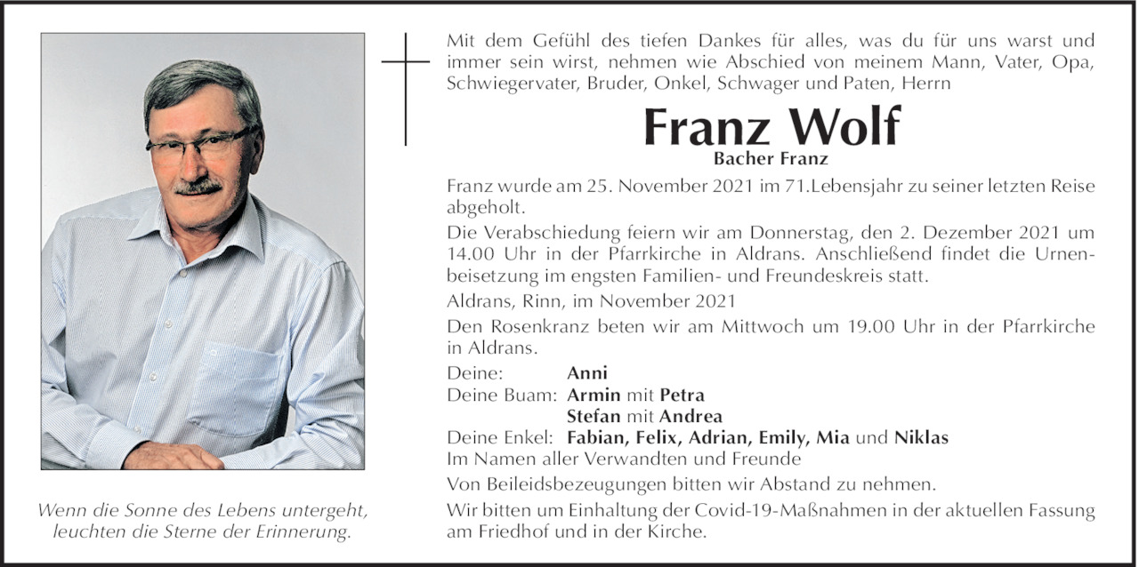 Franz Wolf Bild