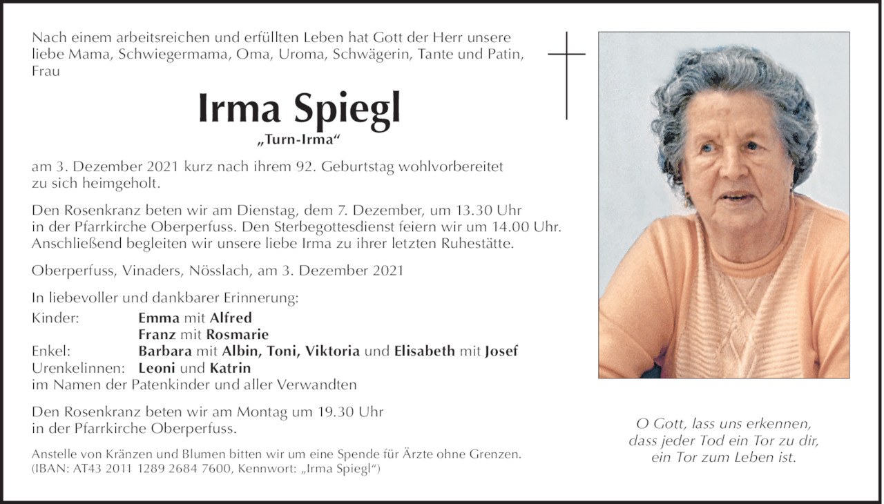 Irma Spiegl Bild