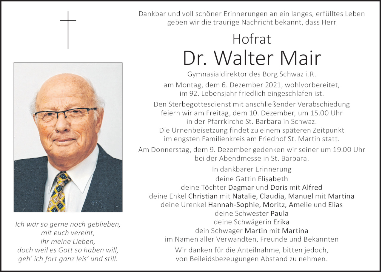 Walter Mair Bild