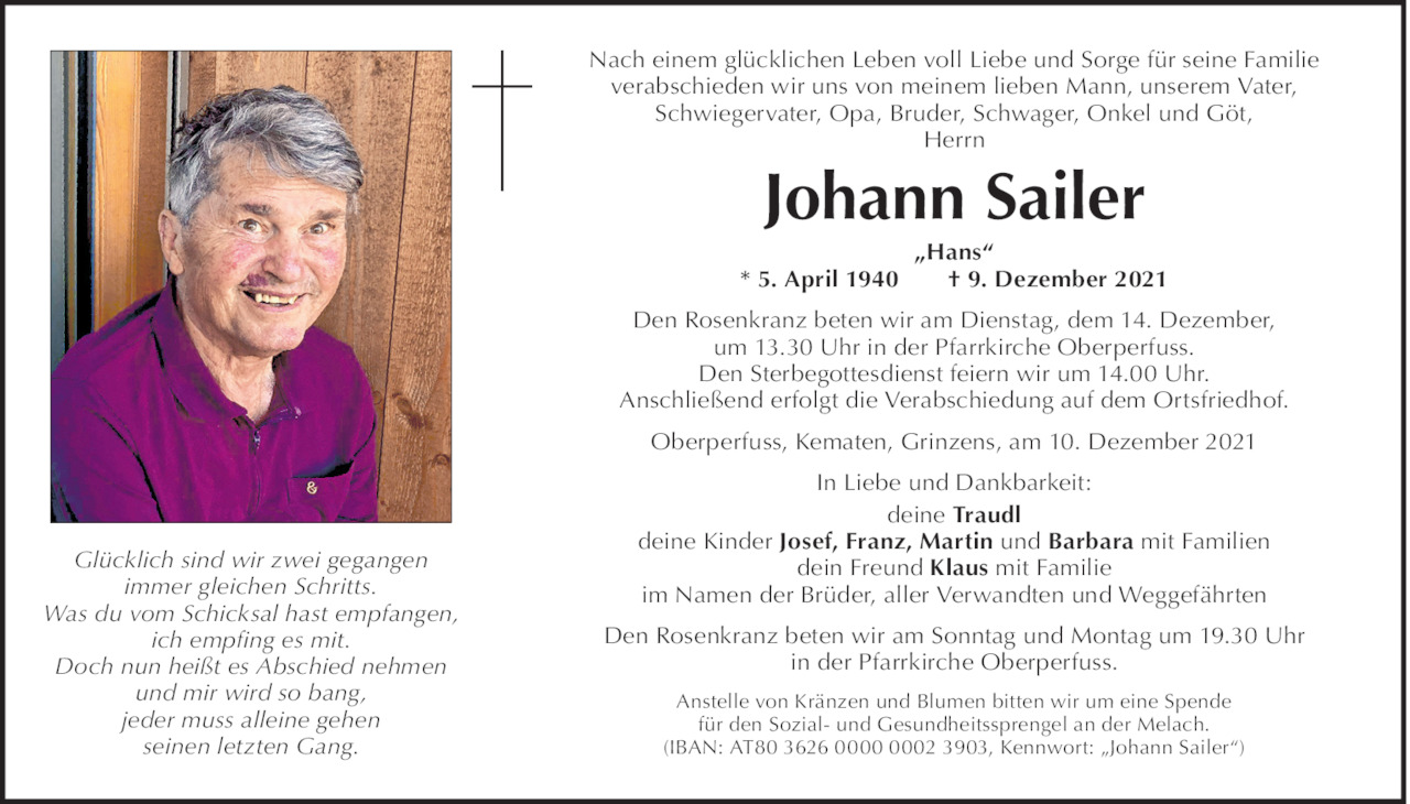 Johann Sailer Bild