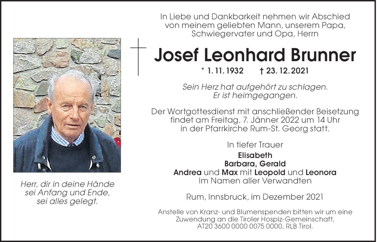 Josef Leonhard Brunner Bild