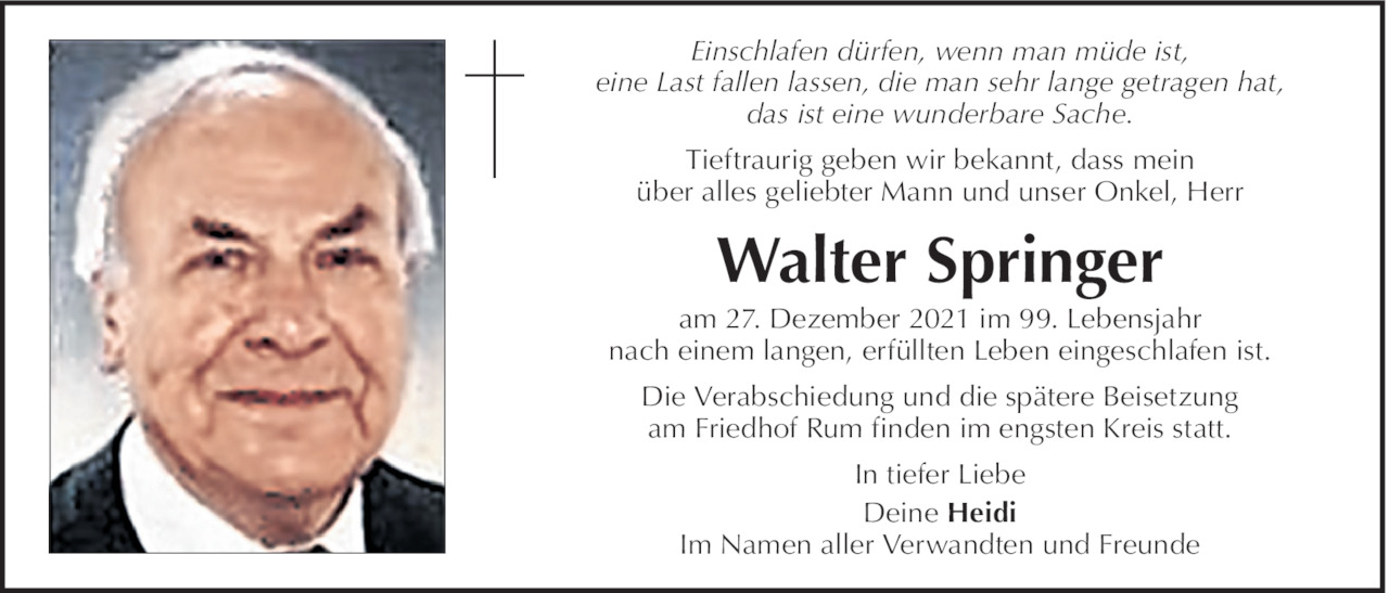 Walter Springer Bild