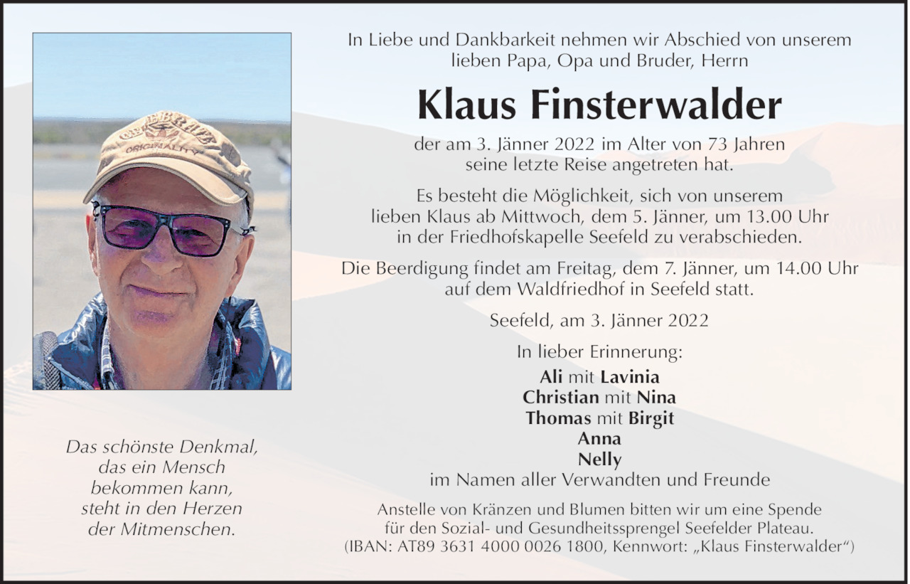 Klaus Finsterwalder Bild