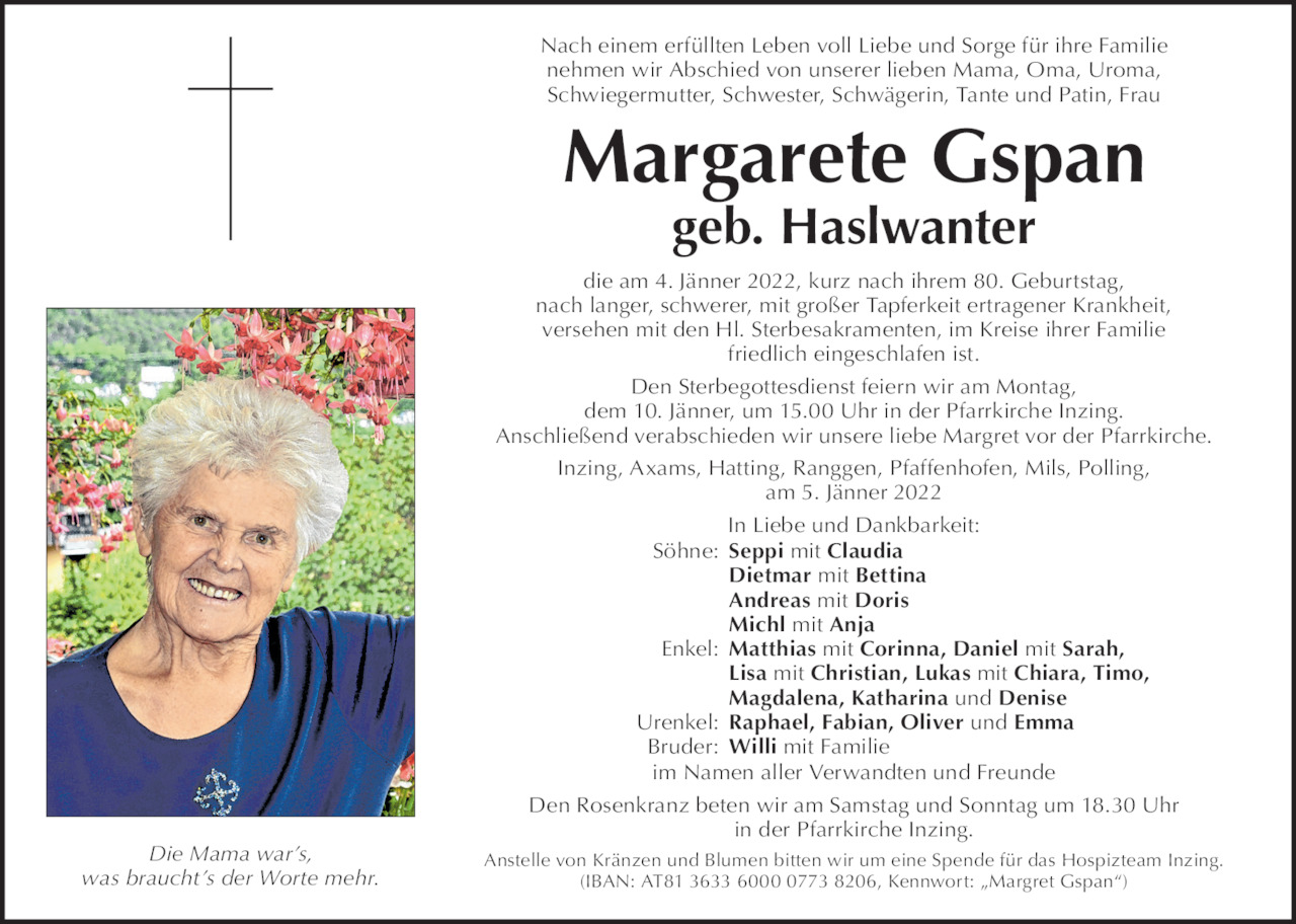 Margarete Gspan  Bild