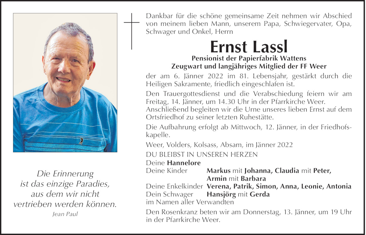 Ernst Lassl Bild
