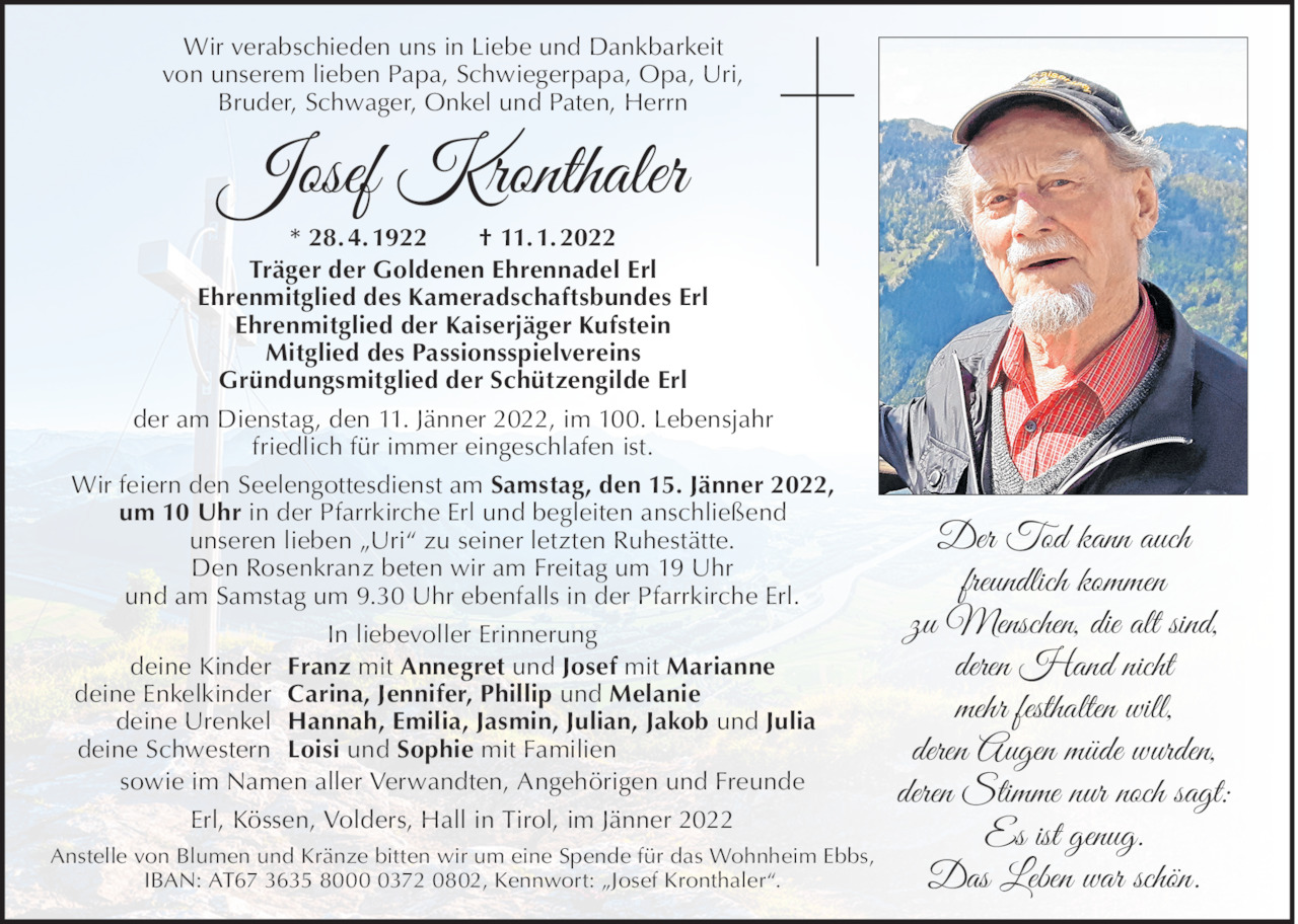Josef Kronthaler Bild