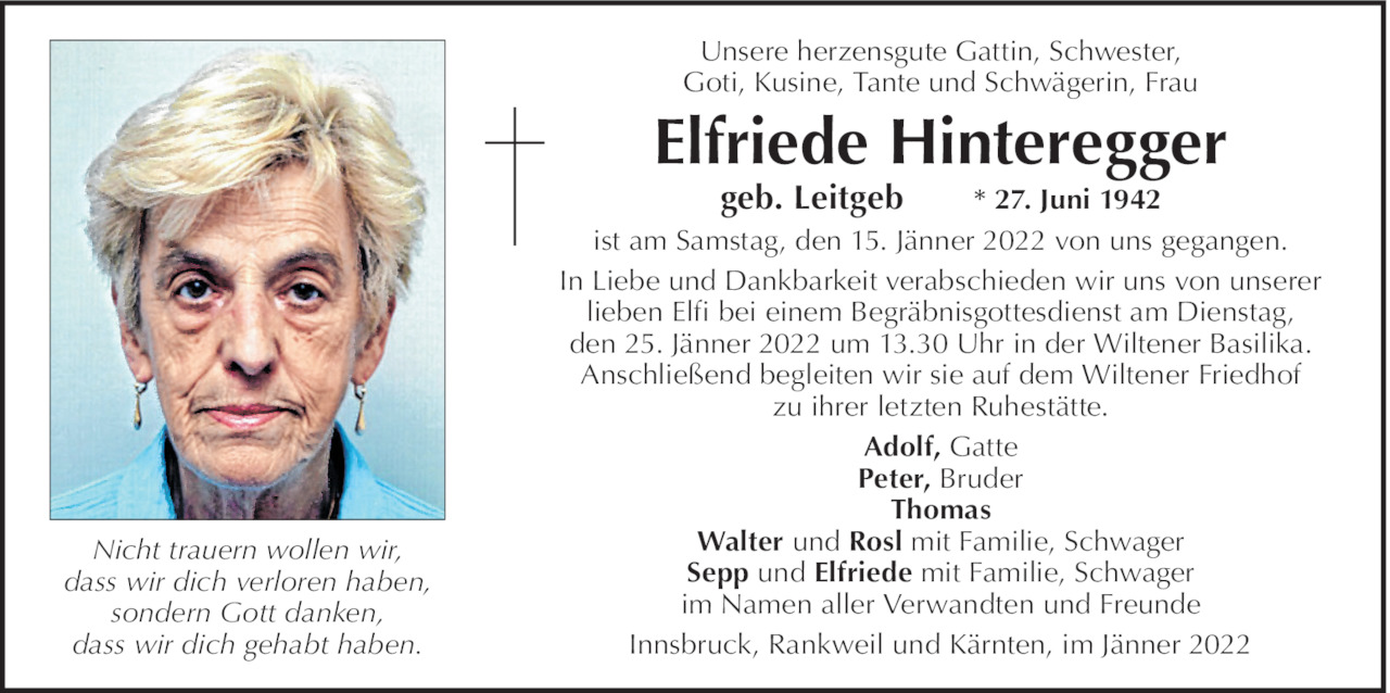 Elfriede Hinteregger Bild