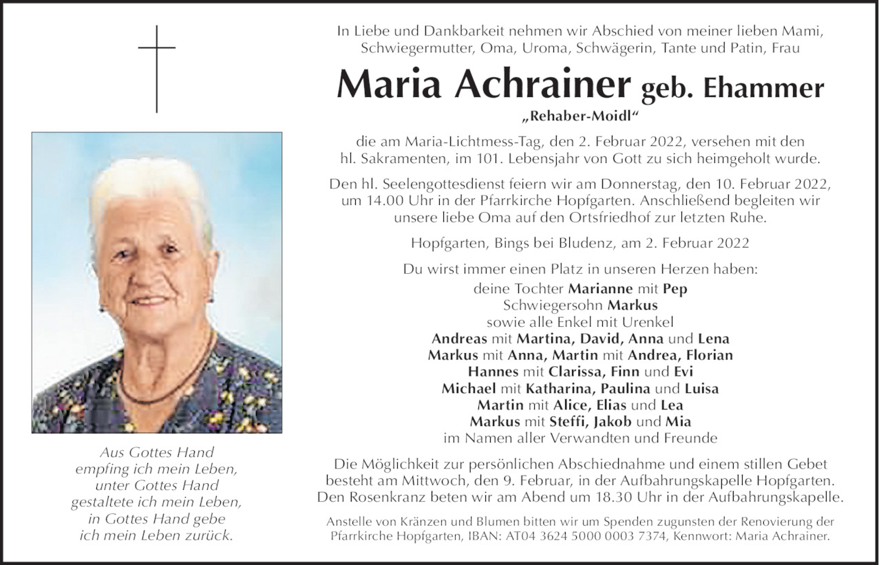 Maria Achrainer Bild