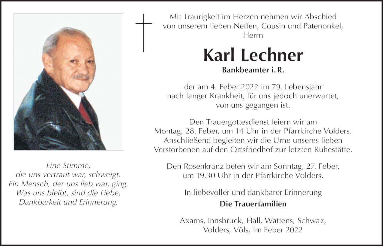 Karl Lechner Bild