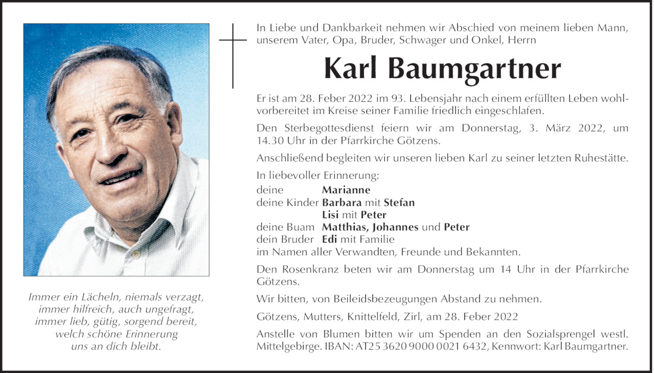 Karl Baumgartner Bild