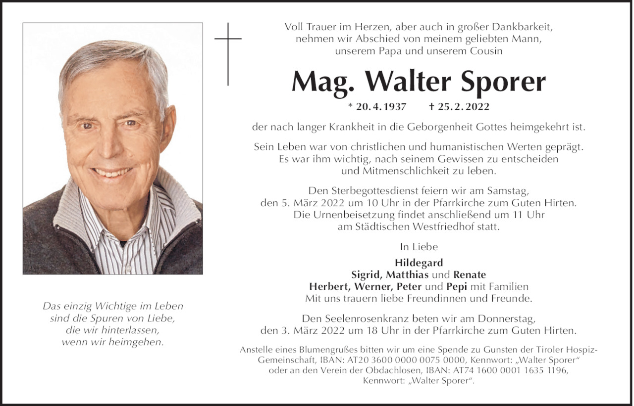 Walter Sporer Bild