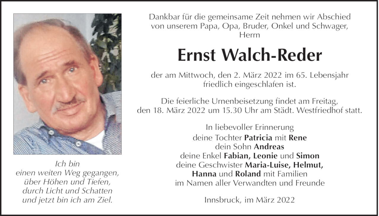 Ernst Walch-Reder Bild