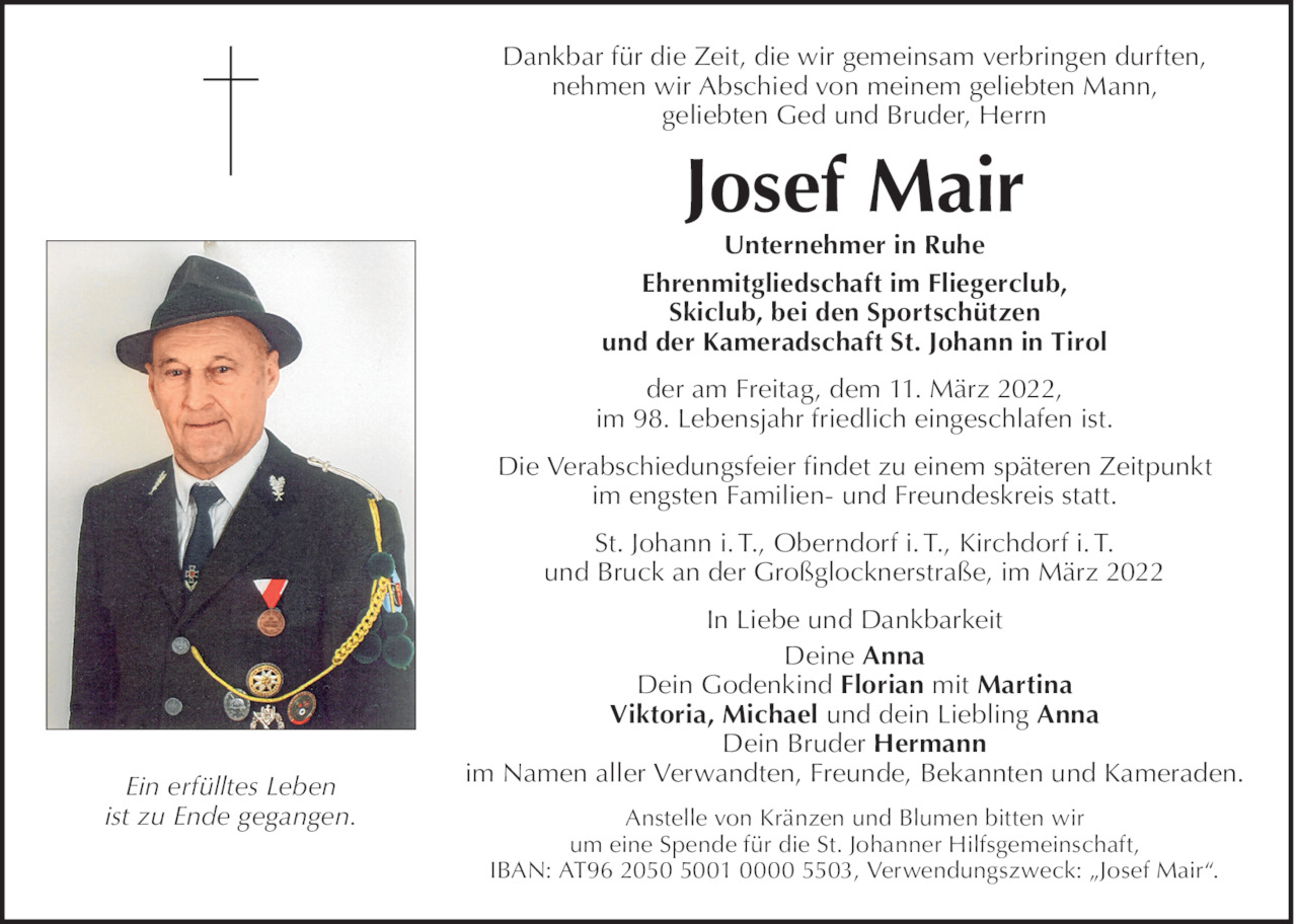 Josef Mair Bild