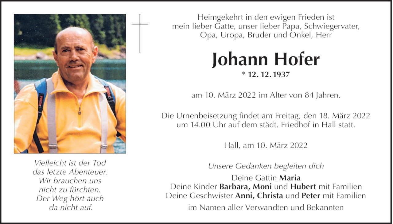 Johann Hofer Bild