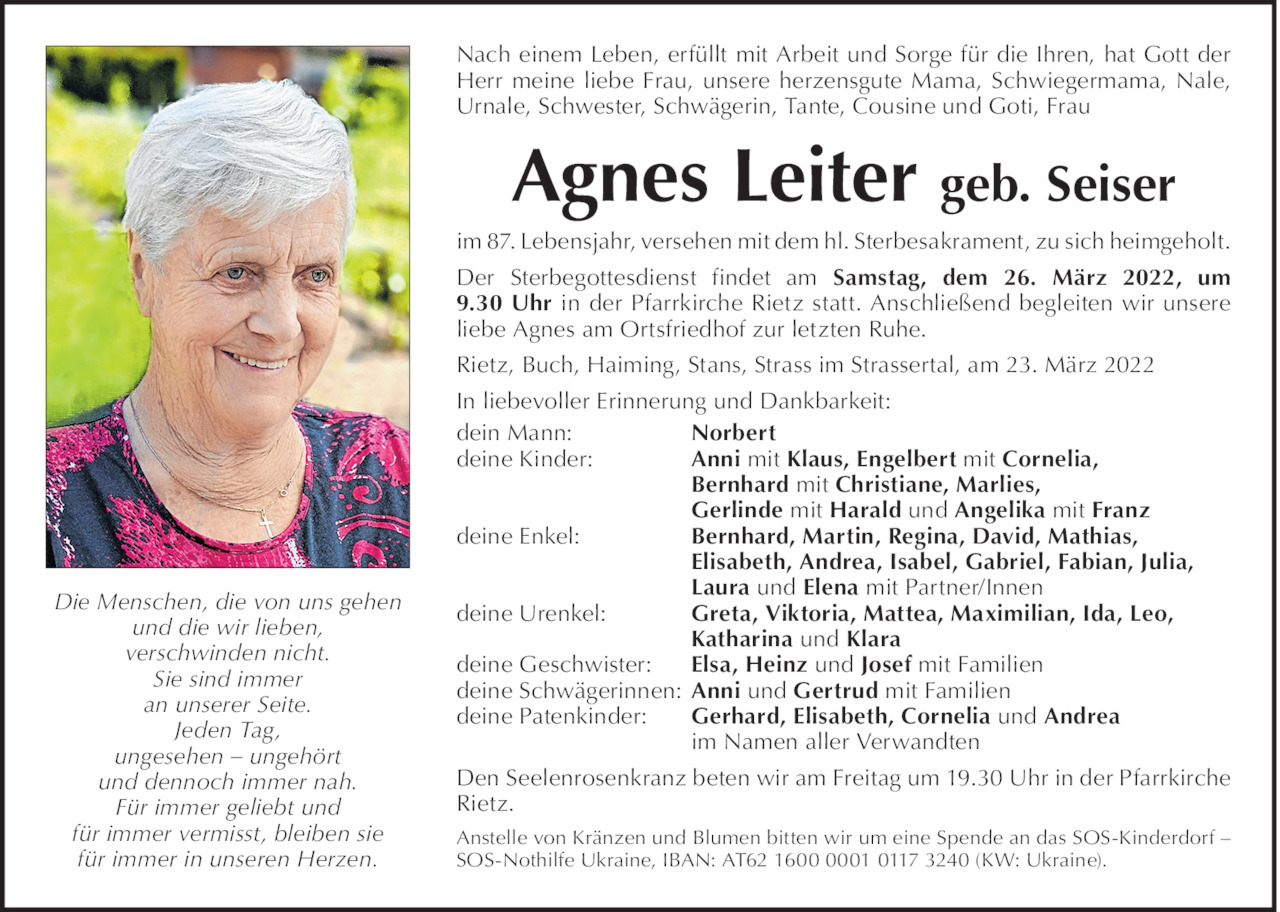Agnes Leiter Bild