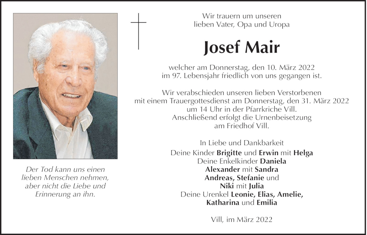 Josef Mair Bild