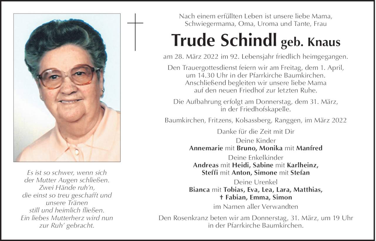 Trude Schindl Bild