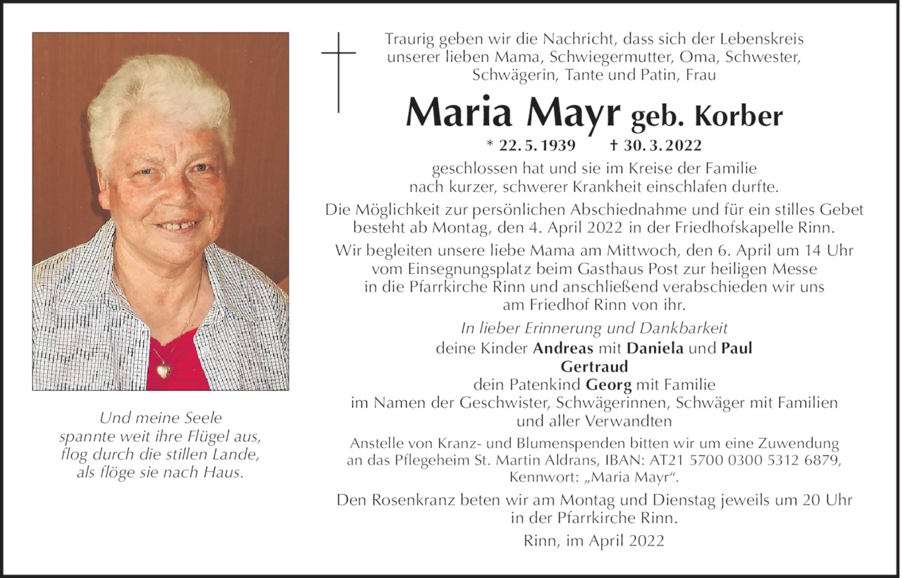 Maria Mayr Bild