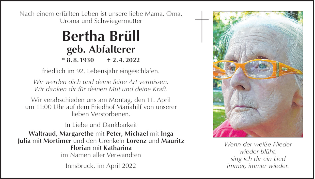 Bertha Brüll Bild