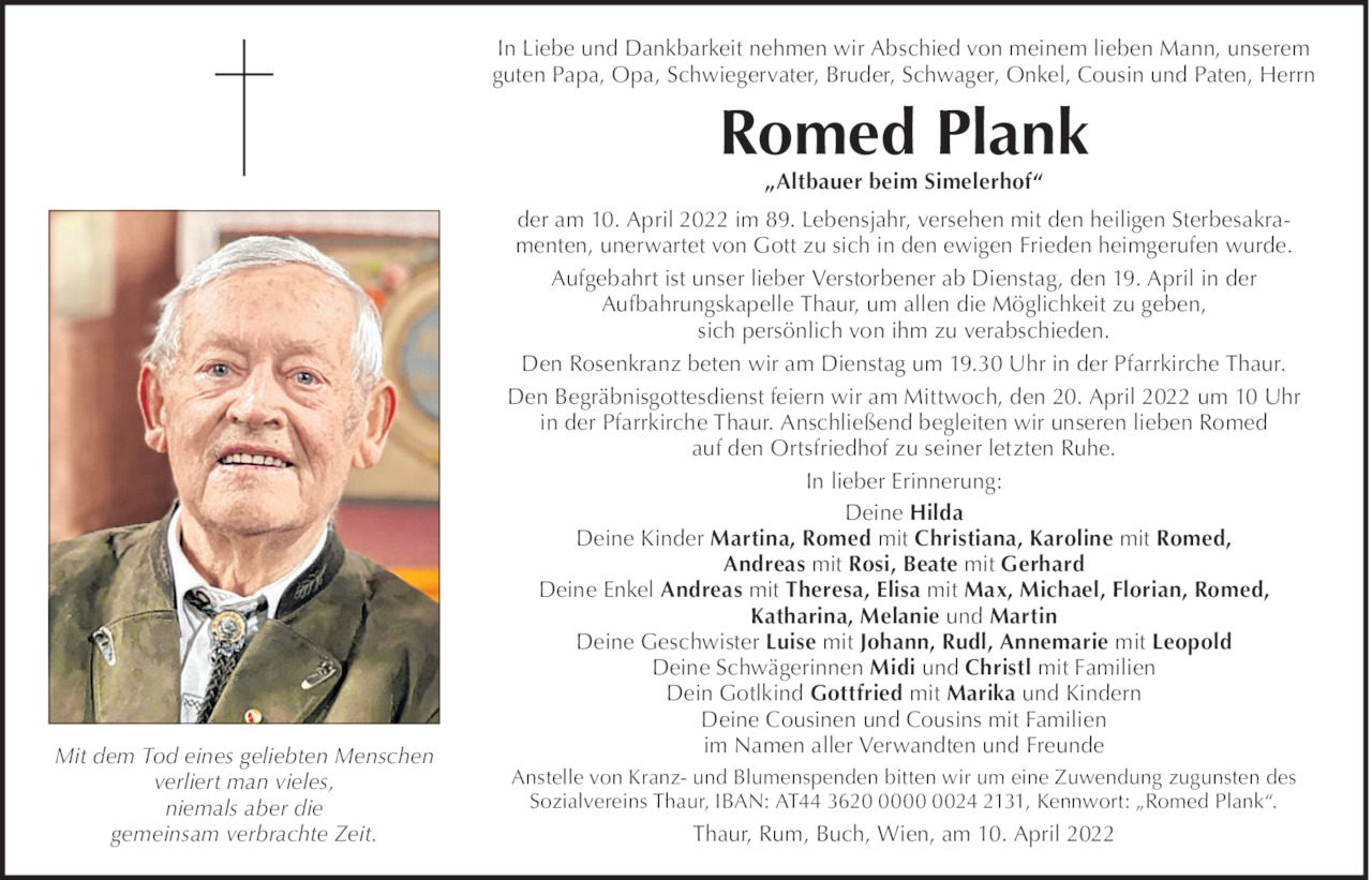 Romed Plank Bild