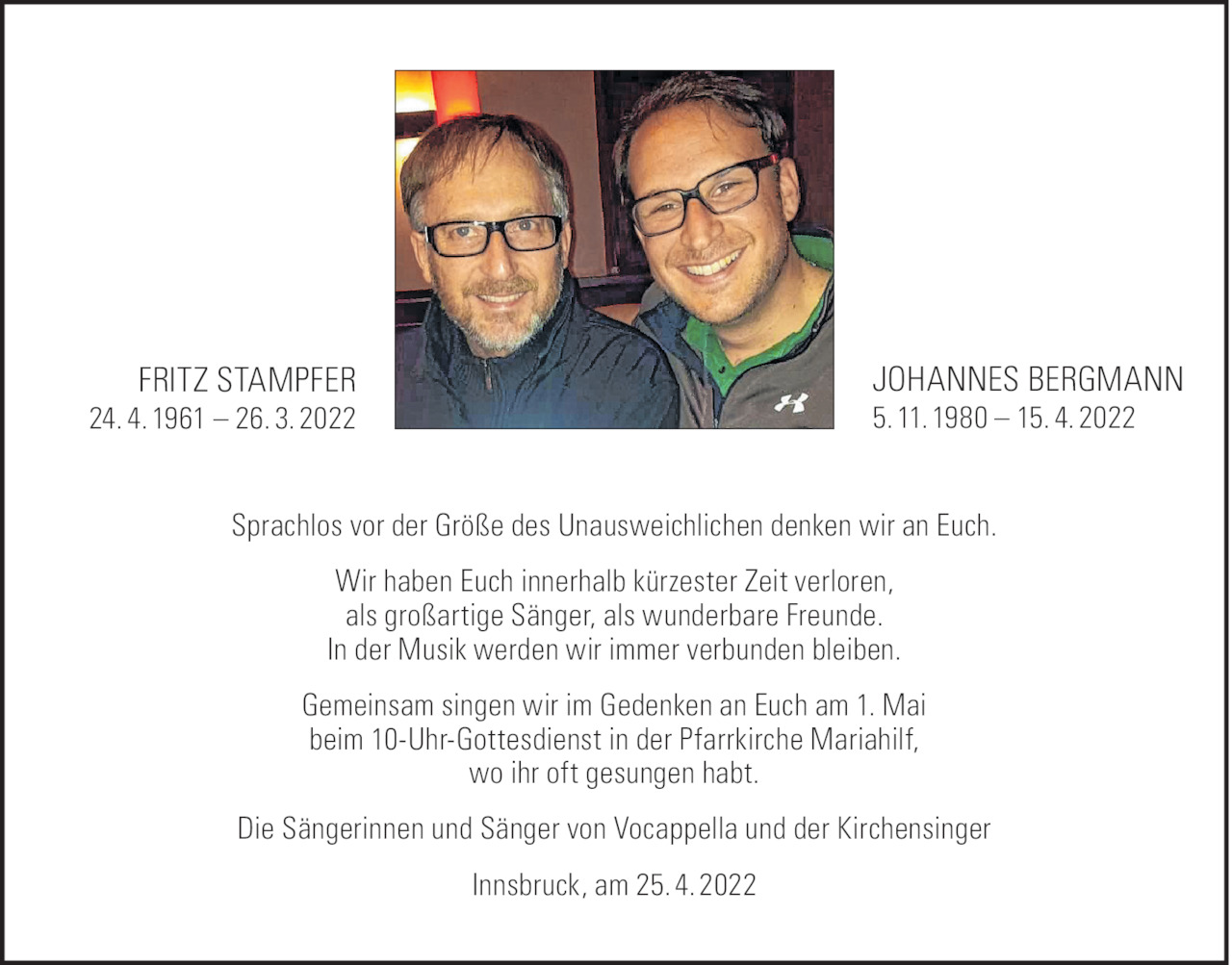 Fritz und Johannes Stampfer und Bergmann Bild