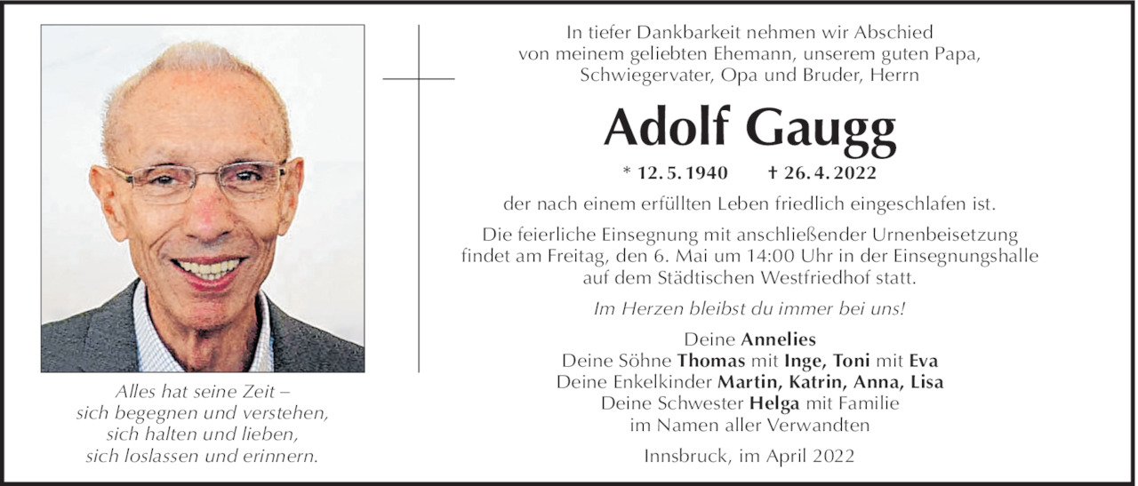 Adolf Gaugg Bild