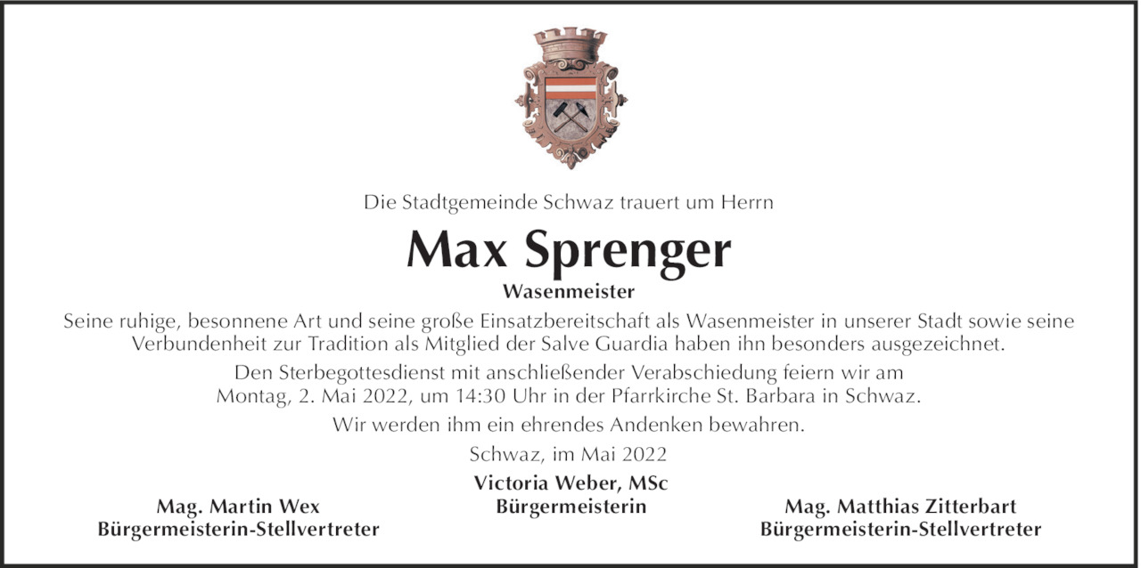 Max Sprenger Bild